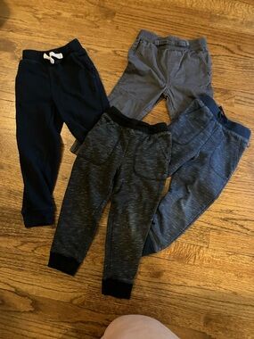 Kids Jogger Pants - Blue & Gray Mix